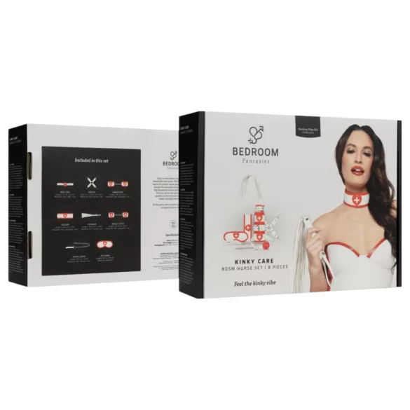 Bedroom Fantasies - medõdi kostüümikomplekt 8-osaline - punane/valge