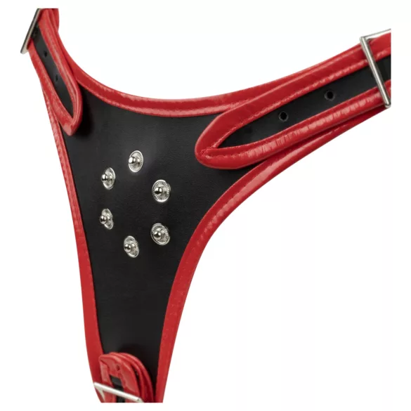 Easytoys - strap-on aluspüksid kolme dildoga - must