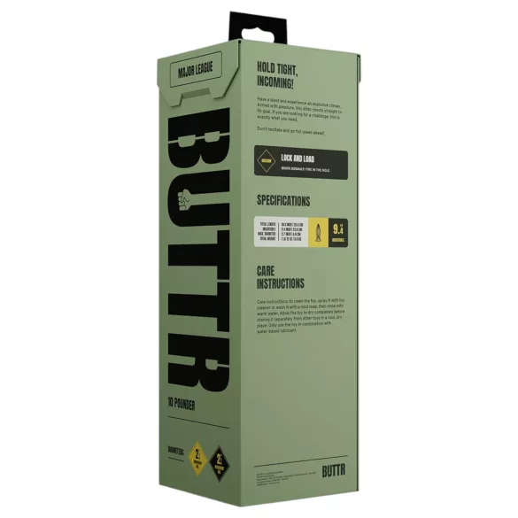 BUTTR Huge Explosive II - hiiglaslik anaalpunn (must) - 29 cm