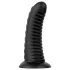BUTTR Double Ribbed - hiiglaslik sooneline anaaltapp (must) - 26 cm