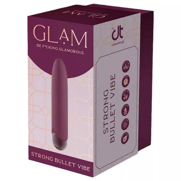 Glam - veekindel akuvibraator mini - lilla