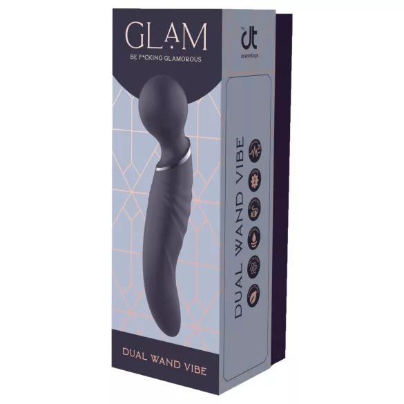 Glam - kahepoolne vibreeriv võlukepp (tumedahall)