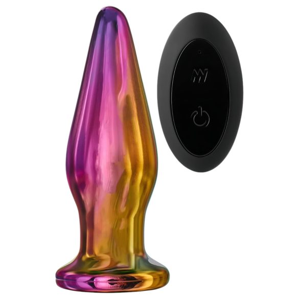 Glamour Glass - tipptunnusega, raadiosignaaliga, klaasist anaalvibraator (värviline)