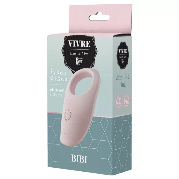 Vivre Bibi - vibraatoriga laetav peeniserõngas - roosa