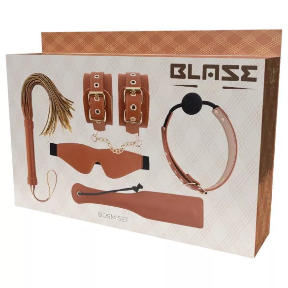 Blaze Elite - BDSM komplekt - 5-osaline - konjak