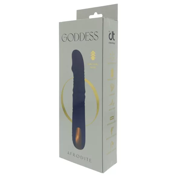 Goddess - tõukav pöörlevate kuulidega vibraator (tumesinine)