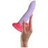 Dreamtoys Love Signal - kahevärviline silikoonist dildo, suur (lilla)