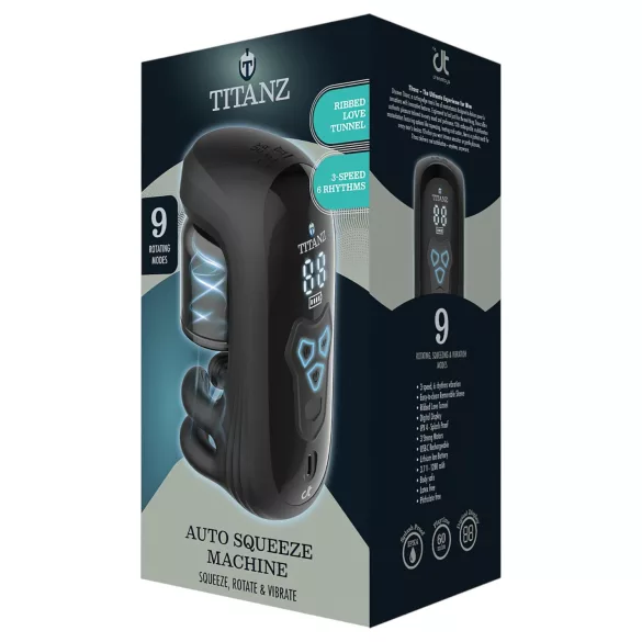Titanz Auto Squeeze - automaatne masturbaator (must)