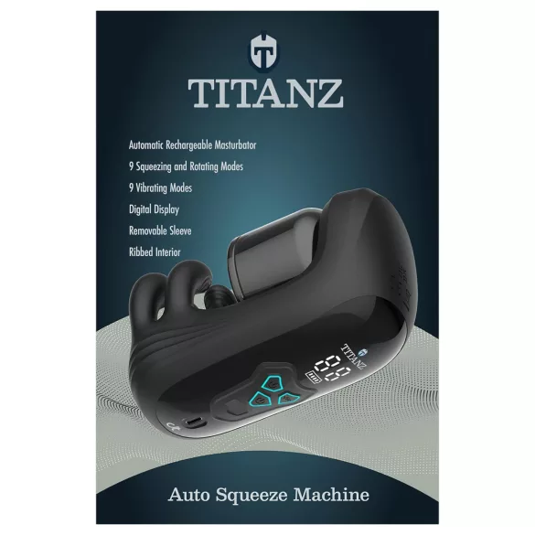 Titanz Auto Squeeze - automaatne masturbaator (must)
