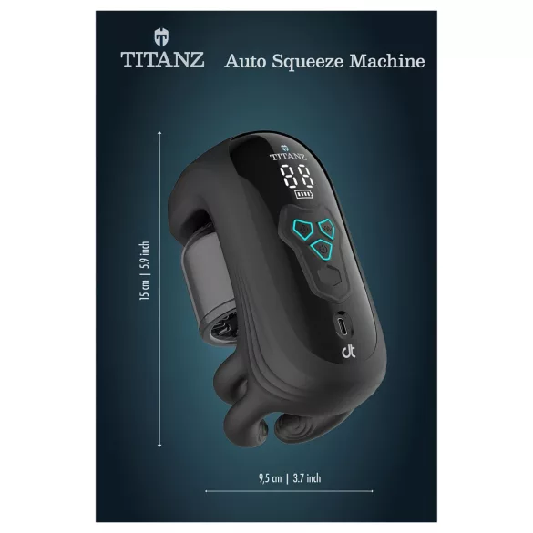 Titanz Auto Squeeze - automaatne masturbaator (must)