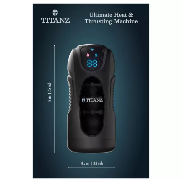 Titanz Ultimate Heat & Thrusting - automaatne masturbaator (must)