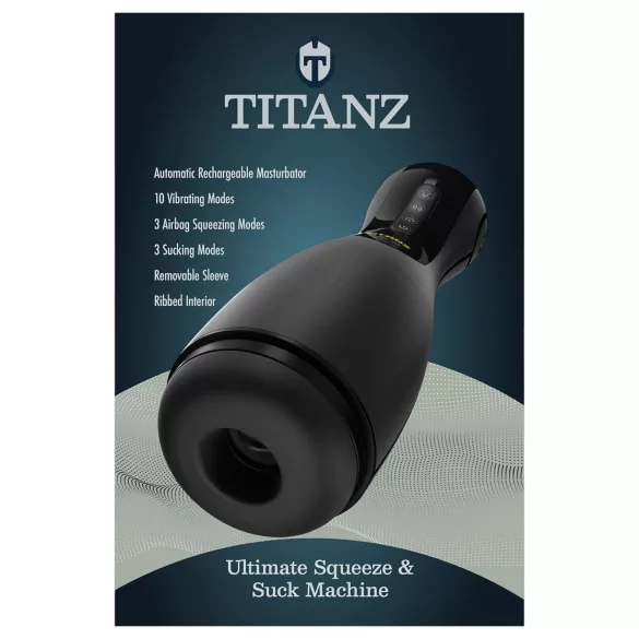 Titanz Ultimate Squeeze & Suck - automaatne masturbator (must)