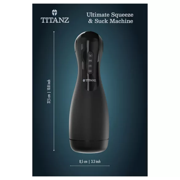 Titanz Ultimate Squeeze & Suck - automaatne masturbator (must)