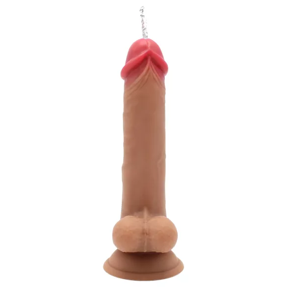 Kiotos Cox Power - vibreeriv purskav dildo puldiga (naturaalne)