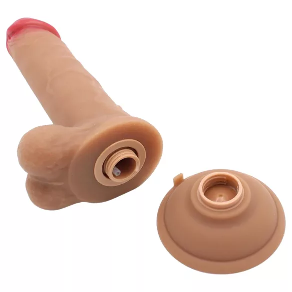 Kiotos Cox Power - vibreeriv purskav dildo puldiga (naturaalne)
