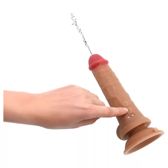 Kiotos Cox Power - vibreeriv purskav dildo puldiga (naturaalne)