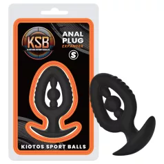 Kiotos - silikoonist anaaltapp laiendajaga S (must)