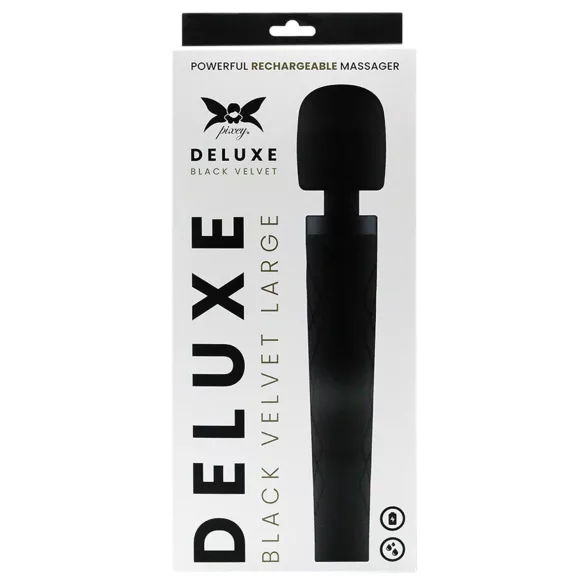 Pixey Deluxe Black Velvet - L-suuruses vibromassöör (must)