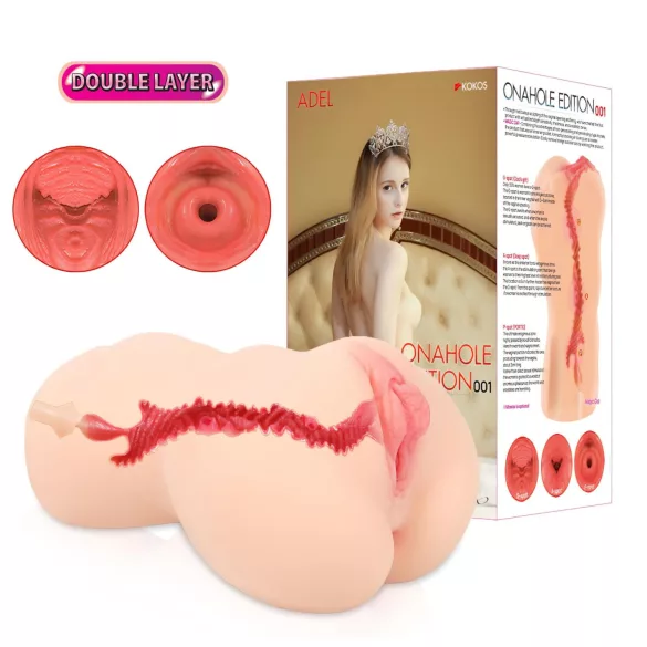 Kokos Onahole 001 XL - elutru kunstvagina masturbaator (nahatooniline)