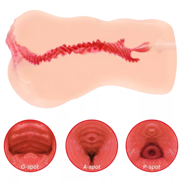 Kokos Onahole 001 XL - elutru kunstvagina masturbaator (nahatooniline)