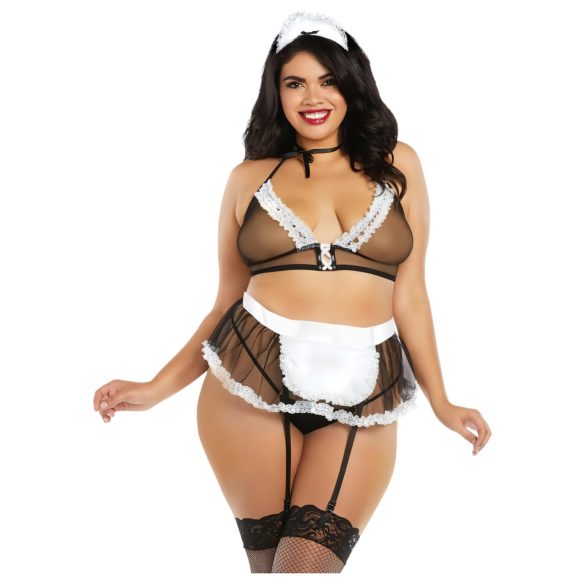 Dreamgirls Plus Size Läbipaistev Toatüdruk Kostüüm (XL-XXL)