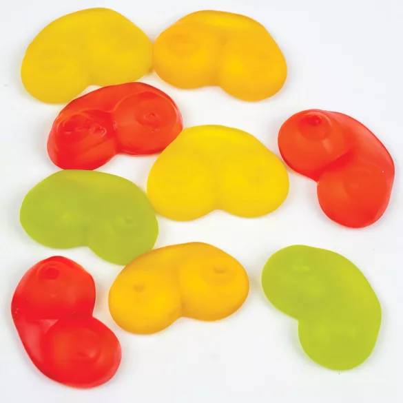 Jelly Boobs - kummikarud rinnakujulised - puuviljamaitselised (120 g)
