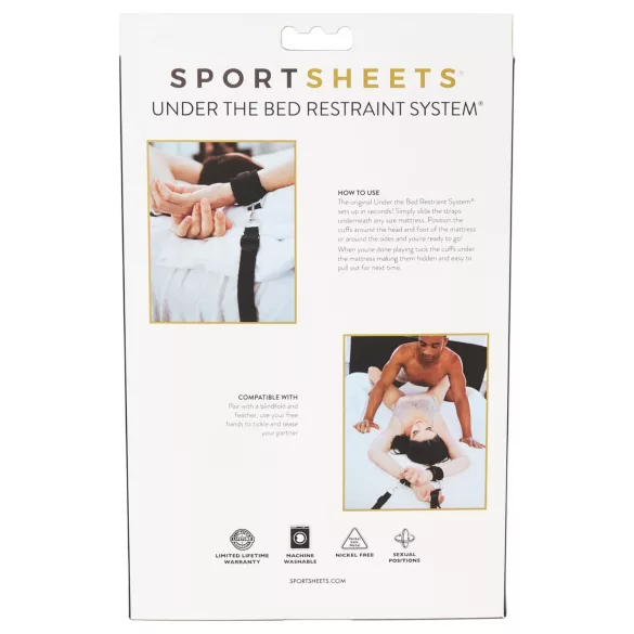 Sportsheets - voodisse kinnitamise komplekt - must