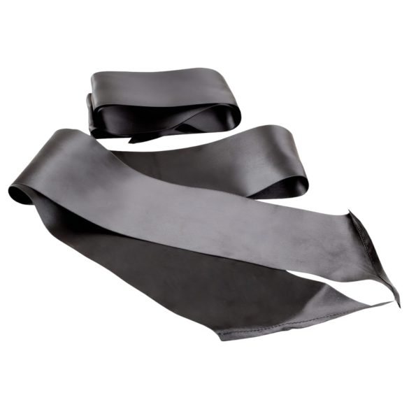 S&M - siidine bondage sallide komplekt - must (2-osaline)