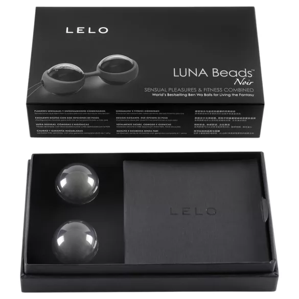 LELO Luna Noir - tupekuulid - vahetatavad kuulikud - must
