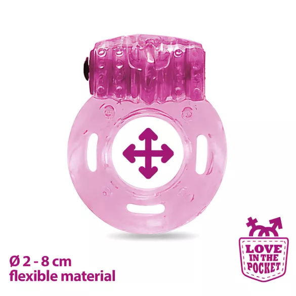 Love in the Pocket - vibro peeniserõngas - ühekordne - roosa
