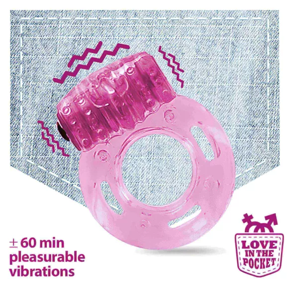 Love in the Pocket - vibro peeniserõngas - ühekordne - roosa