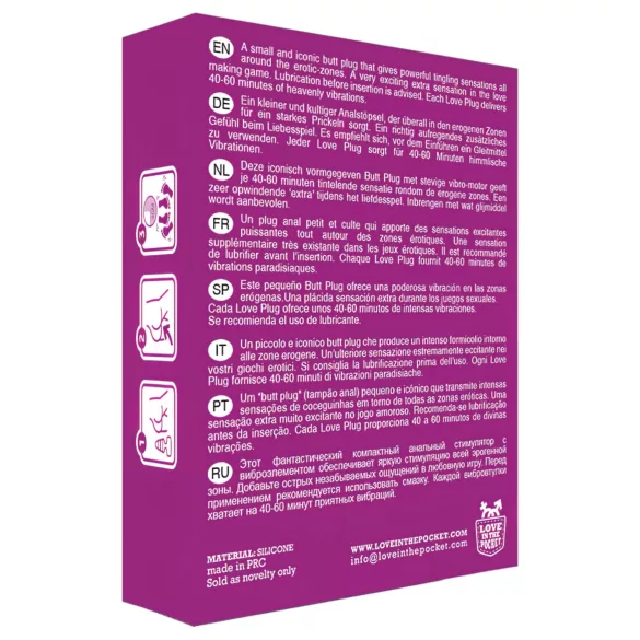 Love Plug - väike anaalvibraator - must