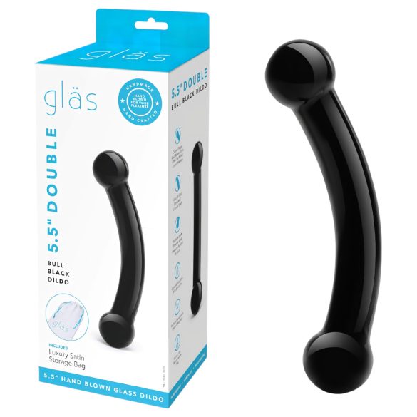 GLAS - must topeltklaasist dildo