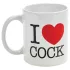 I Love Cock - kruus, erootiline kingitus (valge)