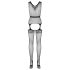 Obsessive F217 - satiinist lipsuga must pitskomplekt (S-L)