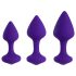 FEELZTOYS Bibi - anaalplugide komplekt - lilla (3-osaline)