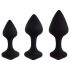 FEELZTOYS Bibi - anaalpistikute komplekt - must (3-osaline)