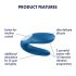 Satisfyer Double Whale - 2-mootoriga paarivibraator (sinine)