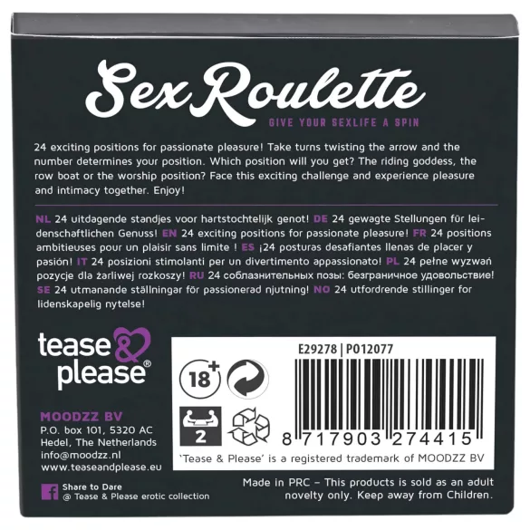 Sex Roulette Kama Sutra - seksimäng (10 keeles)