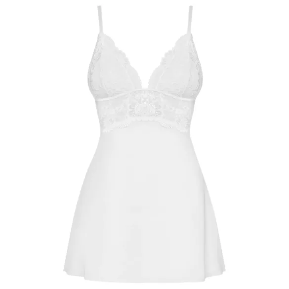Obsessive - pitsist babydoll ja stringid - valge