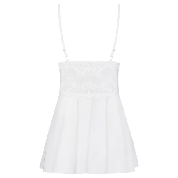 Obsessive - pitsist babydoll ja stringid - valge