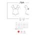 Obsessive Moketta - pitsvolangidega triibuline body (must)