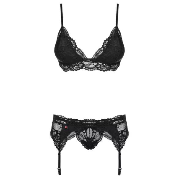 Obsessive - naiste pesukomplekt - pitsist - must