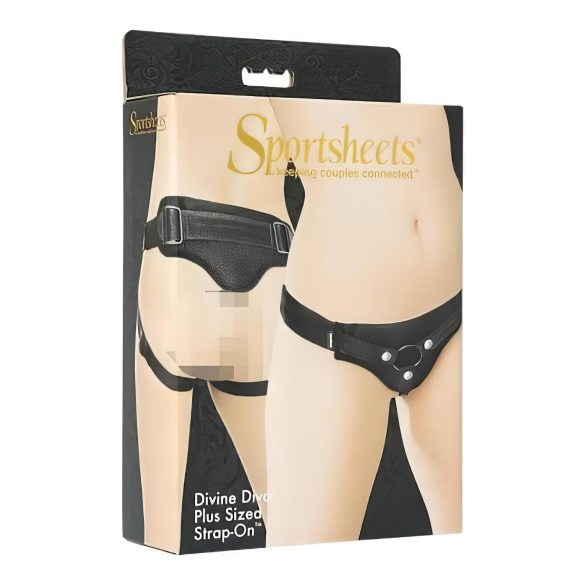 Sportsheets Plus Size - musta strap-on rihm kumeratele naistele