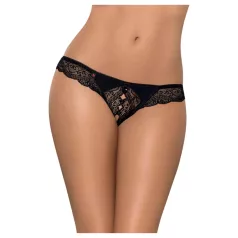   Obsessive Miamor - avatud kivikestega naiste pitsist stringid - must - L/XL
