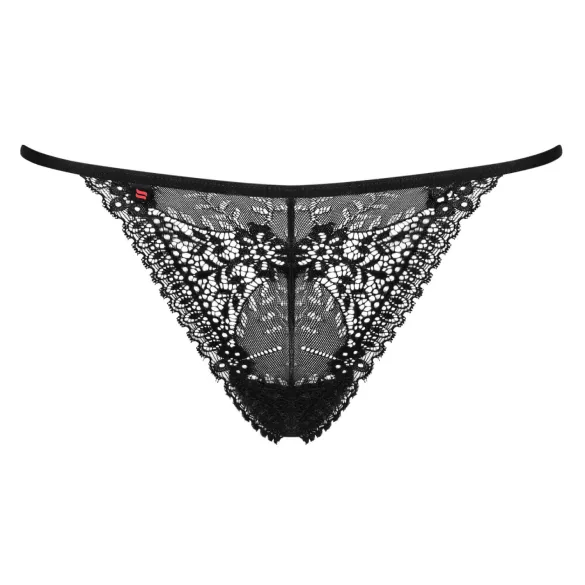 Obsessive Intensa - rihmadega pitsist stringid - must - L/XL