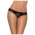 Obsessive Miamor - kividega avatud naiste pitsist stringid (must) - XXL