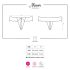 Obsessive Miamor - kividega avatud naiste pitsist stringid (must) - XXL