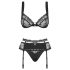 Obsessive Heartina - pesu komplekt (must) - L/XL