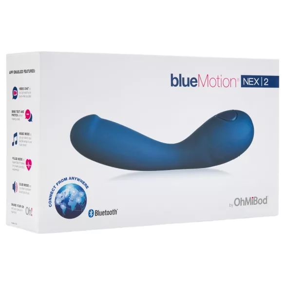 OhMiBod Bluemotion Nex 2 - rakendusega juhitav G-punkti vibraator (sinine)